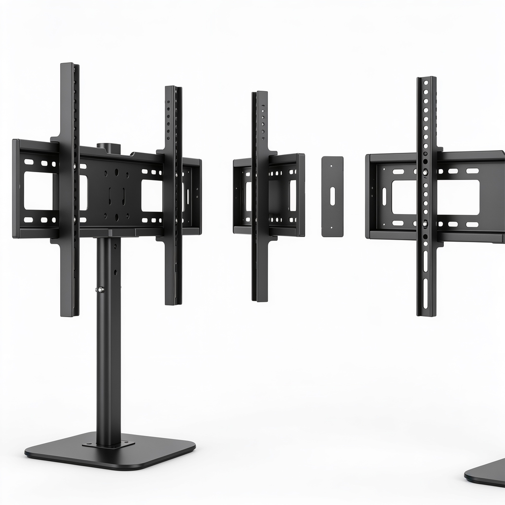Hubbardharv Support Mural TV 13-42 Pouces Jusqu'à 20KG, Support TV Mural Orientable Inclinable et Rotation 360°, Bras Accroche TV Max VESA 200x200mm