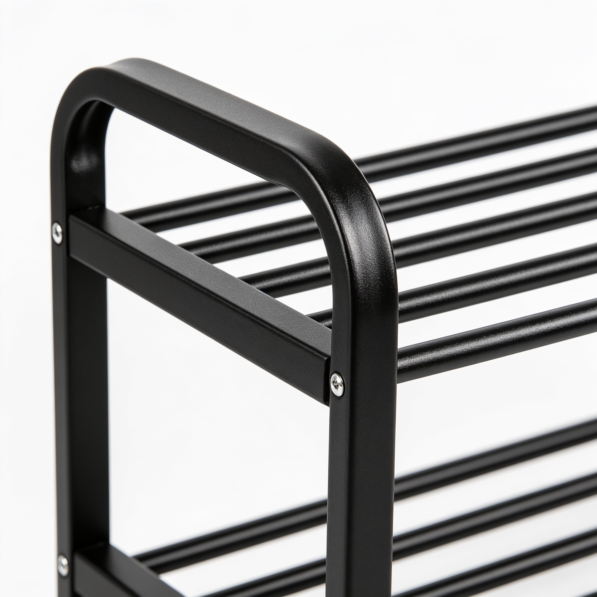 Hubbardharv Porte-Chaussures Extensible 3 Étagères Réglables en Métal Noir (45 à 83 cm) - Rangement Chaussures Économique pour Entrée, Couloir ou Placard - Étagère Chaussures Gain de Place